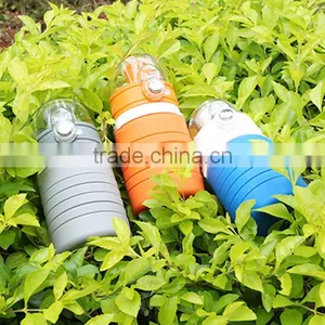 UCHOME TOP Hot Sale Outdoor 100% Food Grade Travel Foldable Collapsible Silicone Water Bottle thumbnail-6
