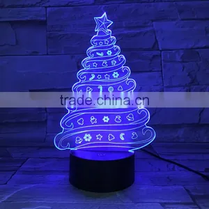 UCHOME 3d Illusion Lamp Christmas Tree Hot Selling Lamp thumbnail-5