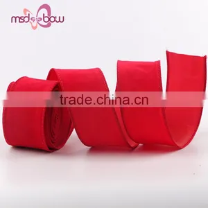 Decorative 32mm Red Jute Burlap Celebrate it Ribbon for Wedding Car thumbnail-1