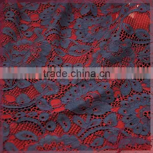 2 Colors Colorful Floral Warp Knitting Lace,jacquard Cotton Nylon Cord Lace Fabric for Dress thumbnail-1
