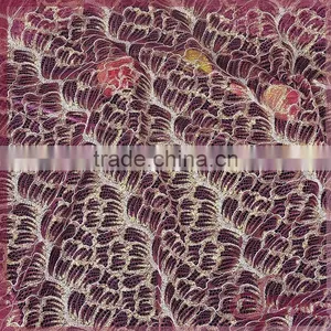 Pink/blue Metallic Tricot Knitting Wholesale African Fancy Lace Fabric for Dress/ Tops thumbnail-1