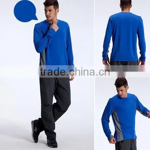 Brief Figuring Style 100% Polyester Casual Mens Long Sleeve t Shirt Sport t Shirt thumbnail-1