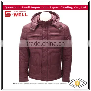 Red Winter Super Warm Thick Quilted Hoody Jacket thumbnail-1