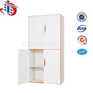 Modern Double Color Design 4 Door Display Cupboard Steel File Cabinets thumbnail-2