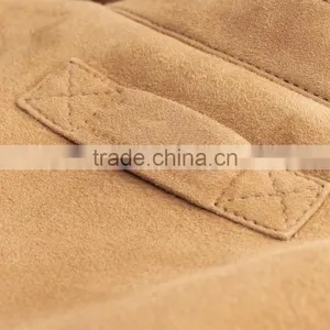 Popular Ochre Warm up Winter Coat Faux Leather Shearling Jackets Men 2017 thumbnail-5