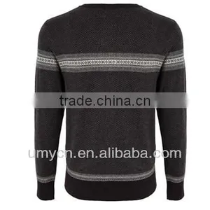 2014 Hot Sale Jacquard Ribbed Wool Blended Men's Pullover Sweater thumbnail-2