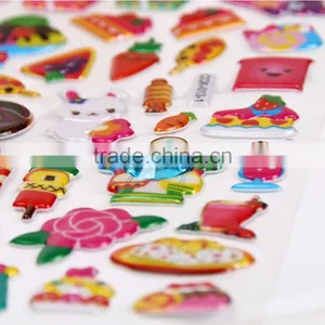Children Puffy Sticker ,multicolor Decoration PVC Stikcer Bubble DIY Sticker Carton Pop-up Sticker Crystal Sticker thumbnail-4