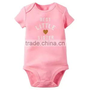 100% Cotton Baby Rompers Printed Color Short Sleeve Baby Onesie thumbnail-1