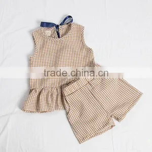 Wholesale Summer Cotton Printing Girls Kids t Shirt and Shorts thumbnail-4