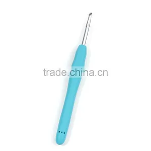 5mm TPR Aluminum Crochet Hooks Deep Blue 13.9cm(5 4/8") Long, 2 PCs thumbnail-3