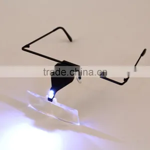 2017 Hot Sale Eyelash Extension LED Light Magnifying Spec Glasses Hands Free Magnifier thumbnail-1