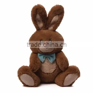 Long Pile Brown Soft Bunny Plush Rabbit Animal Toy for Sale thumbnail-1