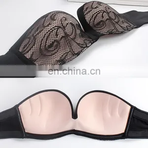 2017 New Sexy Lace Invisible Bra Finger Shape Design Push Up Anti-slip Strapless Bras For Women Bralette Seamless Elastic Bra thumbnail-1