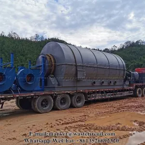 12T Waste Tyre Recycling Pyrolysis Plant for Sale Low Cost thumbnail-5