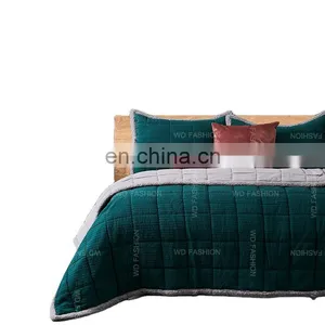 Sherpa Comforter and Throw Combo Set, Ultra Softy Fluffy Warm Checker Plaid Pattern Cold Winter Bedding Set thumbnail-1