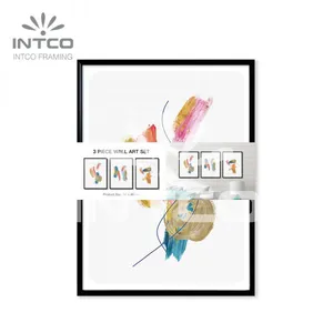 3 Piece Abstract Wall Art, Custom Picture Frames for Art, Abstract Wall Art Set thumbnail-2
