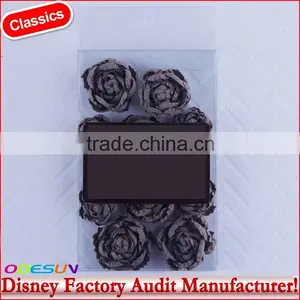 Disney Universal NBCU FAMA BSCI GSV Carrefour Factory Audit Manufacturer Opp Bag Blossom Burlap Rose Flowers With Dark Blue thumbnail-1