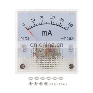 91c4 Ammeter DC Analog Current Meter Panel Mechanical Pointer 1A/2A/3A/5A/10A/20mA/30mA/50mA/100mA/200mA/300mA/500mA thumbnail-2
