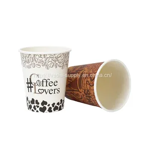 Eco-friendly Printed Compostable Cafe Disposable Coffee Cups thumbnail-1