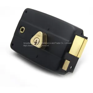 Free Sample Middle East Black Color 540 120mm 140mm Rim Lock Brass Cylinder Rim Door Lock thumbnail-5