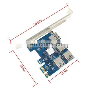 Pci Express 16x Riser Card Pcie Card 1 To 4 Pci-e 1x Slot 4 Pcie External Pcie 1 To 4port Usb 3.0 Adapter Card For Expansion thumbnail-2