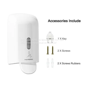 Factory Custom 1000ml Plastic Wall Mounted Hand Sanitizer Alcohol Manual Soap Dispenser For Hotel thumbnail-5