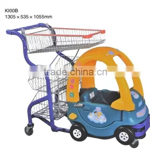 Colors Smart Kids Shopping Cart With A Toy Car thumbnail-1