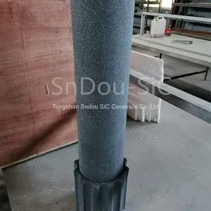 SiC Furnace Tube Pipes ( RSiC Furnaces Tubes ) ReSiC Ceramic Furnace Pipe thumbnail-1