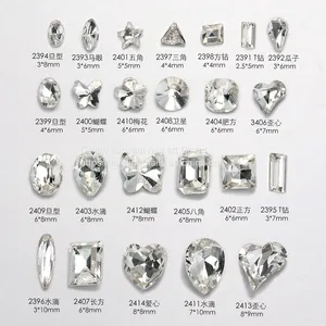 Wholesale 12 Grid Box High Silver Nail Polish Flat Bottom Rhinestone Jewelry in Nail Jewelry Factory, Transparent AB Color Diamond Flame Diamond thumbnail-5