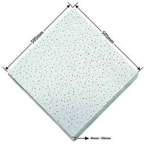 Tegular Edge Mineral Fiber Acoustic Ceiling T 24 With Sand Surface Pin Hole Design Factory Direct Wholesale Mineral Fiber Ceilings thumbnail-3