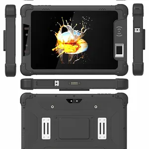 HR818C Cheapest Factory 8'' Android 13 4GB+64GB IP65 Rugged Tablet PC With NFC 2D Barcode Scanner FBI Fingerprint UHF RFID IRIS thumbnail-5