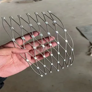 Factory Sale Stainless Steel Wire Rope Mesh Net/flexible Stainless Steel Rope Mesh/zoo Mesh thumbnail-4