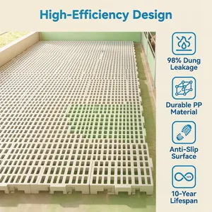Plastic Poultry Slatted Floor, Anti-Slip UV Resistant, High Load-Bearing Chicken Manure Leakage Board for Chicken Farm Breeding thumbnail-3