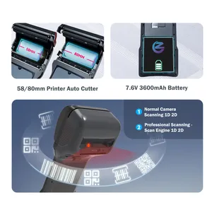 Android 13 4G Handheld POS Terminal 58mm Thermal Receipt Printer 2D Barcode Scanner Bluetooth NFC PDA Z93 High Performance thumbnail-2