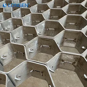 Hexagonal Cellular Mesh Crimp Refractory Armouring Support Bonding Holes Thermostable Hexsteel thumbnail-5