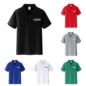 Custom Logo Polo Shirts Turn‑down Collar Staff Uniform Corporate Event Team Work Wear Short Sleeve Polos thumbnail-1