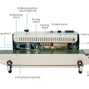 MO-QDMECH Continuous Band Sealer Automatic Bag Sealing Machine BZ050 Conveyor Type Sealer 1-12m/min Food Packing thumbnail-3