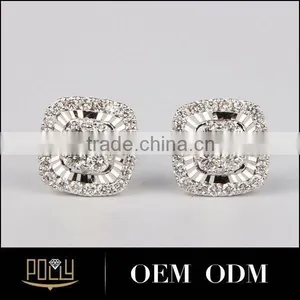 Bright Zircon Stone Silver Earring Plug Earring Tunnel thumbnail-2