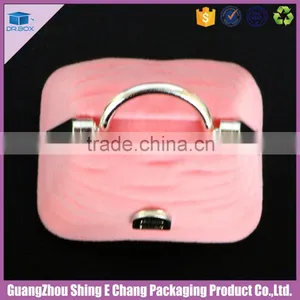 2016 Fancy Bag Shaped Custom Logo Cardboard Printed Velvet Paper Jewelry Box/foam Inserts for Jewelry Box thumbnail-6