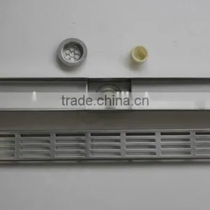 Audemar E Series Straight Edge Sloped Channel Base Stainless Steel 304 Flexible Shower Drain thumbnail-2