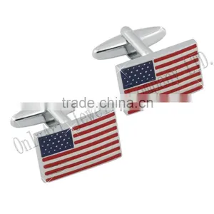China Factory Top Grade Custom Made National Flag Cufflinks thumbnail-1