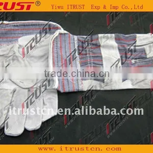 Genuine Leather Working Gloves With Patch Palm thumbnail-1