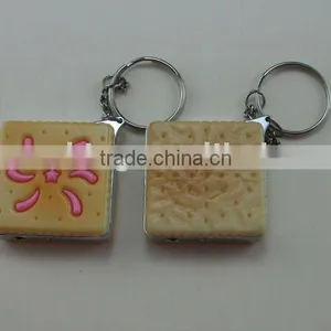 SQUARE BISCUIT PLASTIC LIGHTER WITH KEYCHAIN thumbnail-1