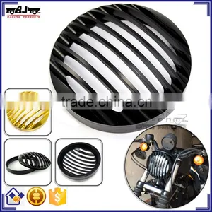BJ-HGC-001 for Harley Sportster XL 883 1200 Aluminum 5 3/4" Motorcycle Headlight Grill Cover thumbnail-1