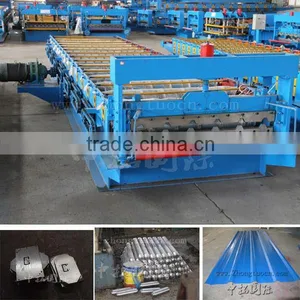 Full Automatic Automatic Metal Roofing Roll Forming Machine for Aluminum Corrugated Sheet thumbnail-1