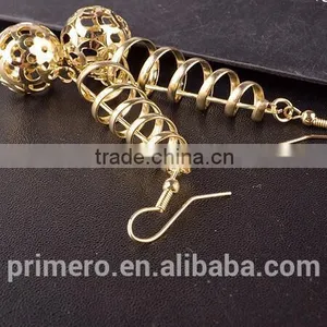 New Models Fashion Jewelry Spiral Gold Hollow Pellet Dangle Drop Earring thumbnail-4
