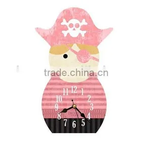 New Design Pirate Style Wooden Wall Clock for Home Deco Quality Choice thumbnail-2