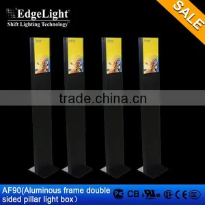 EdgeLight AF90 Double Sided Pillar LED Lighting Box City Pillar Decoration Advertising Lamp Post Light Case thumbnail-1