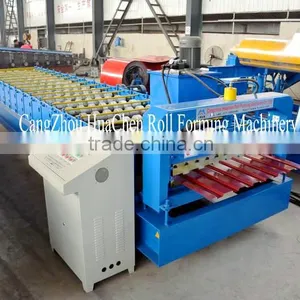 Color Steel Galvanized Metal Aluminum Glazed Trapezoidal Sheet Roof Tile Wall Panel Roll Forming Machine Supplier's Choice thumbnail-1