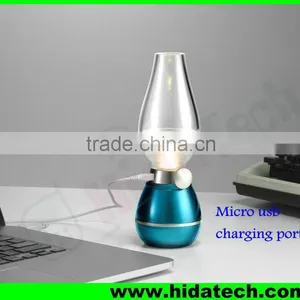 0.4W Retro USB Rechargeable Classic Blow Control LED Lamp Battery Lamp thumbnail-1